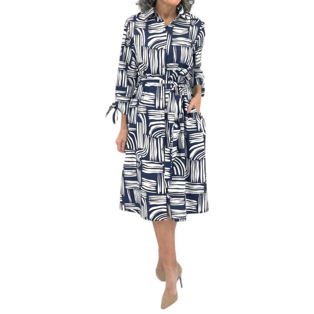 NEW ESTELLE AND FINN tie sleeve dress in nautical